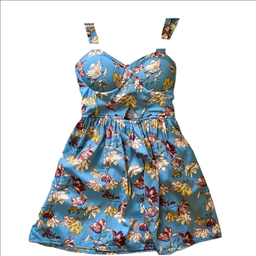 BOG Collective XS Blue Floral Dress